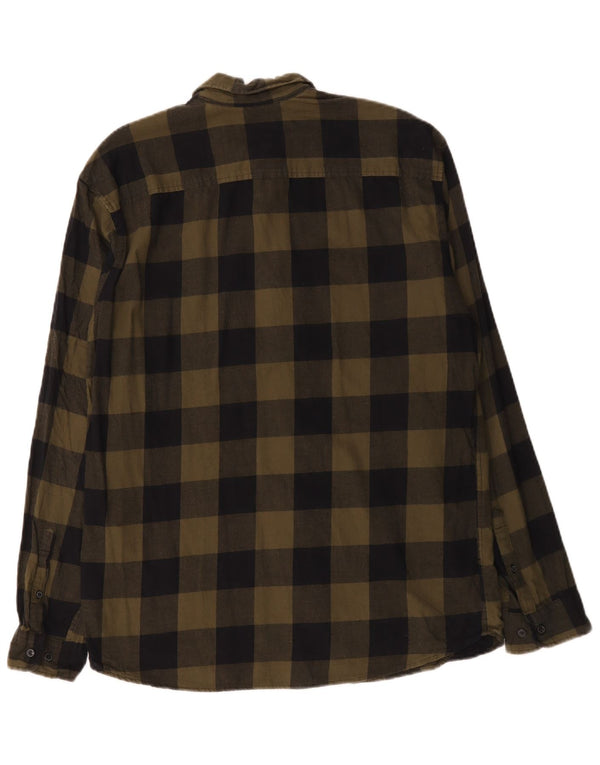 Męska koszula flanelowa Jack & Jones XL w kolorze khaki, bawełniana krata