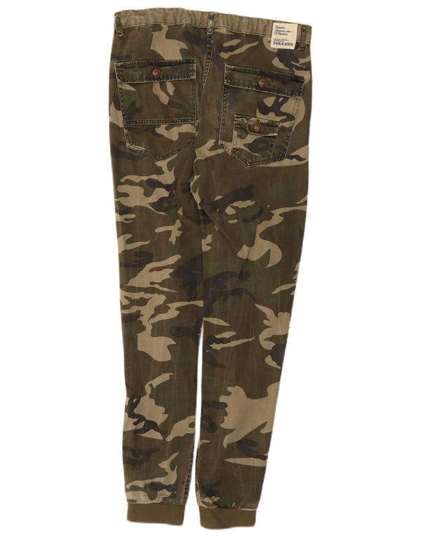 Spodnie chino chłopięce Zara Joggers 13-14 lat W30 L28 Zielony kamuflaż