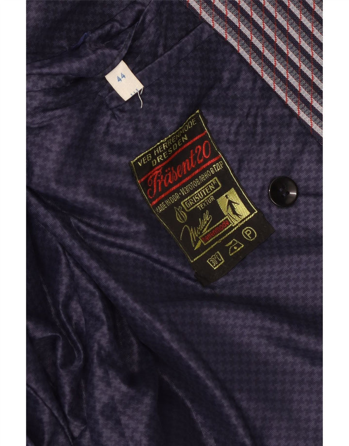 Vintage damska marynarka dwurzędowa EU 44 XL granatowa w paski