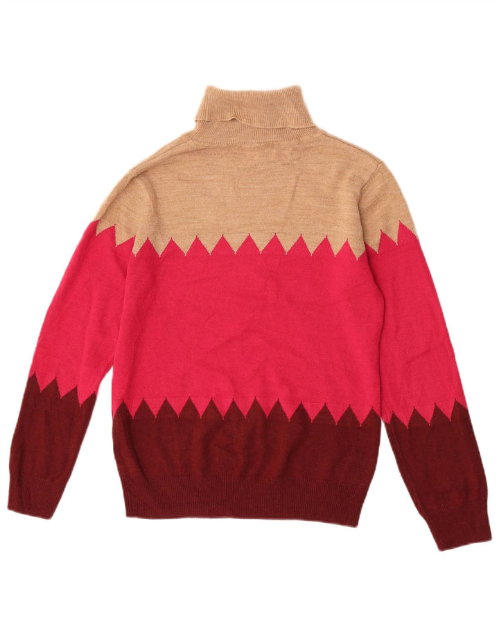 Marks & Spencer Damski sweter z golfem, UK 8, mały, wielokolorowy