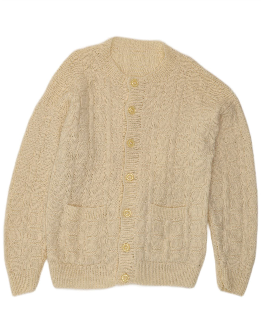 Sweter męski w stylu vintage, duży, beżowy
