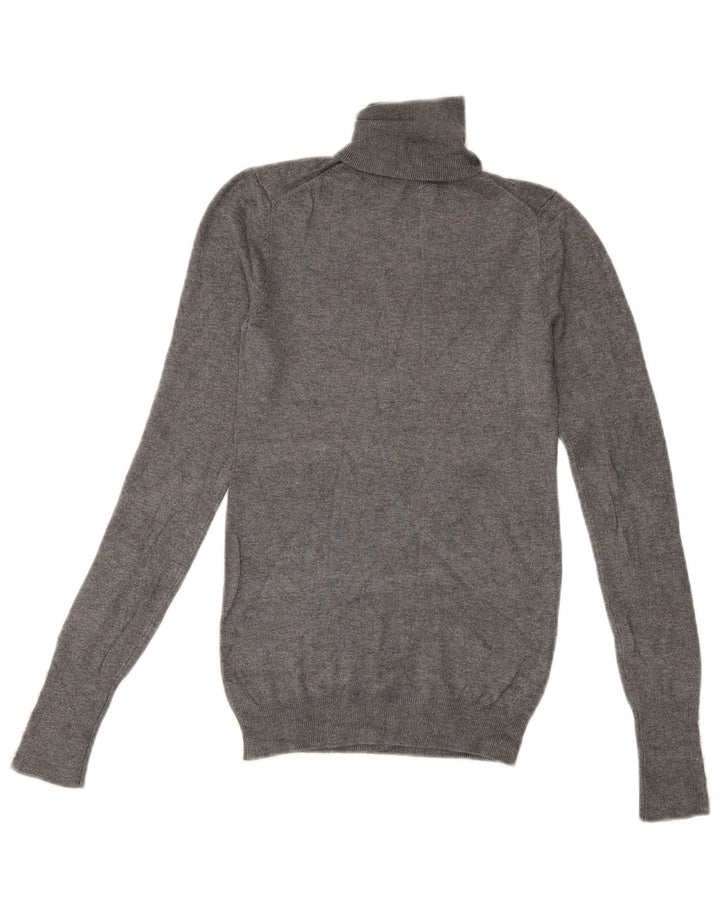 Sweter damski Zara z wywijanym dekoltem UK 12, średni szary