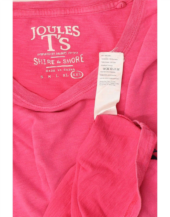 Koszulka męska Joules Top 2XL, różowa, bawełniana