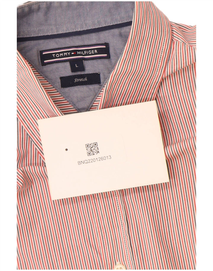 Koszula męska Tommy Hilfiger, duża, różowa, bawełniana