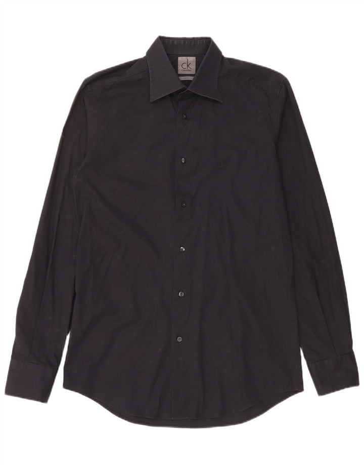 CALVIN KLEIN Mens Slim Fit Shirt Small Black