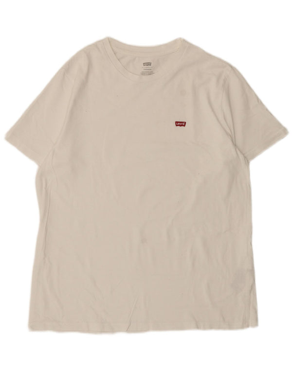 Męski standardowy T-shirt Levi's, duży, biały, bawełniany