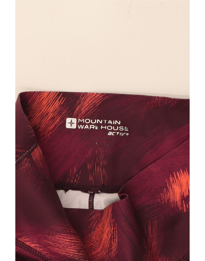 MOUNTAIN WAREHOUSE Womens Leggings UK 10 Small  Burgundy Tie Dye Polyester Vintage Mountain Warehouse and Second-Hand Mountain Warehouse from Messina Hembry 