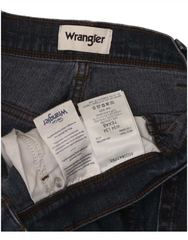 Męskie jeansy Wrangler Texas Straight W34 L34 Niebieskie, bawełniane