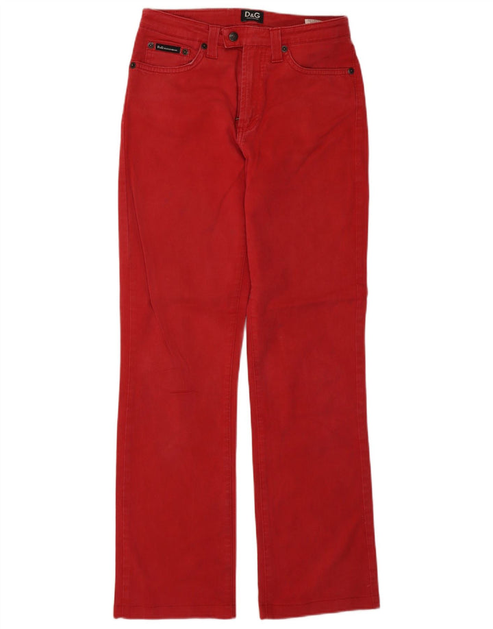 DOLCE & GABBANA Womens Ittierre Straight Jeans IT 40 Small W26 L28 Red