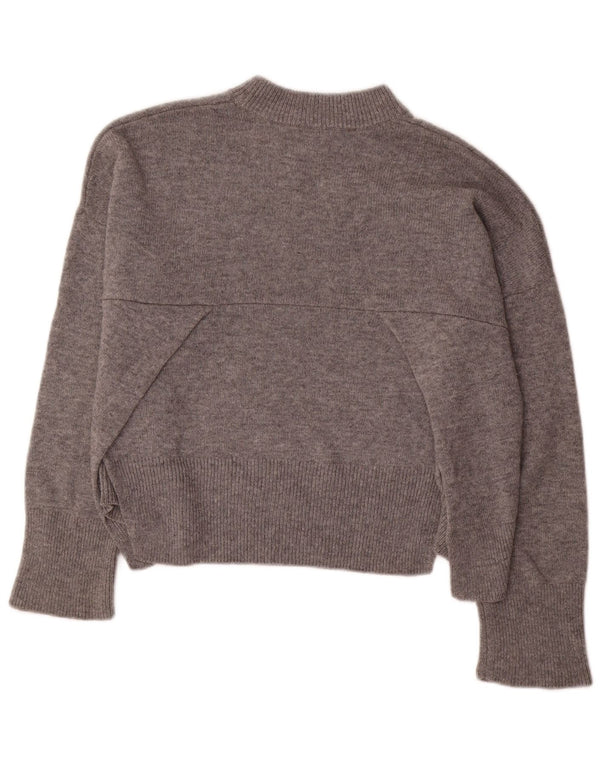 Whistles Damski sweter oversize z golfem UK 10 Small, szara wełna