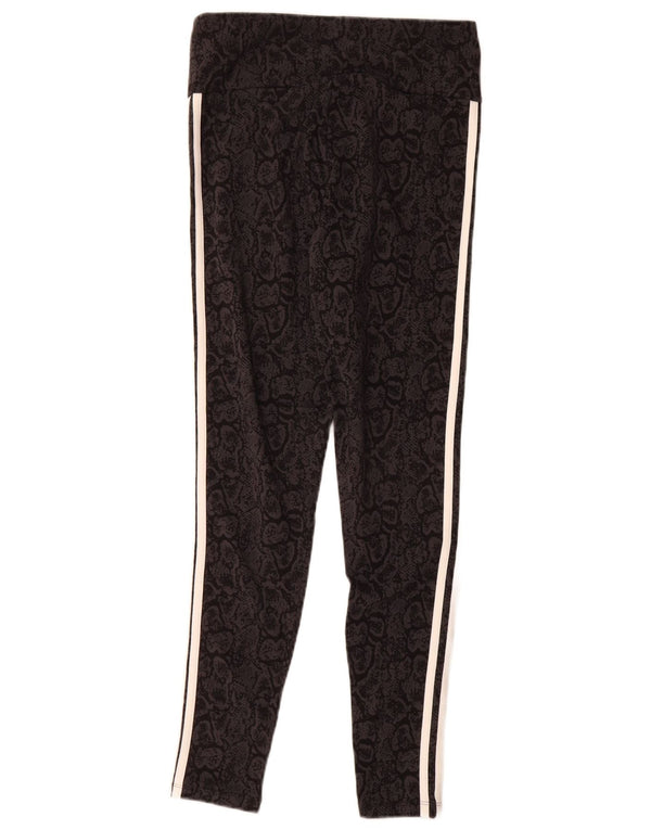 Legginsy damskie Adidas UK 12/14 Średni czarny bawełniany nadruk zwierzęcy