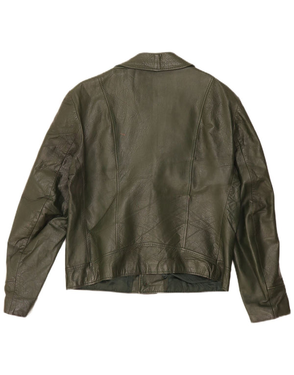 Męska kurtka skórzana w stylu vintage IT 52 XL Khaki