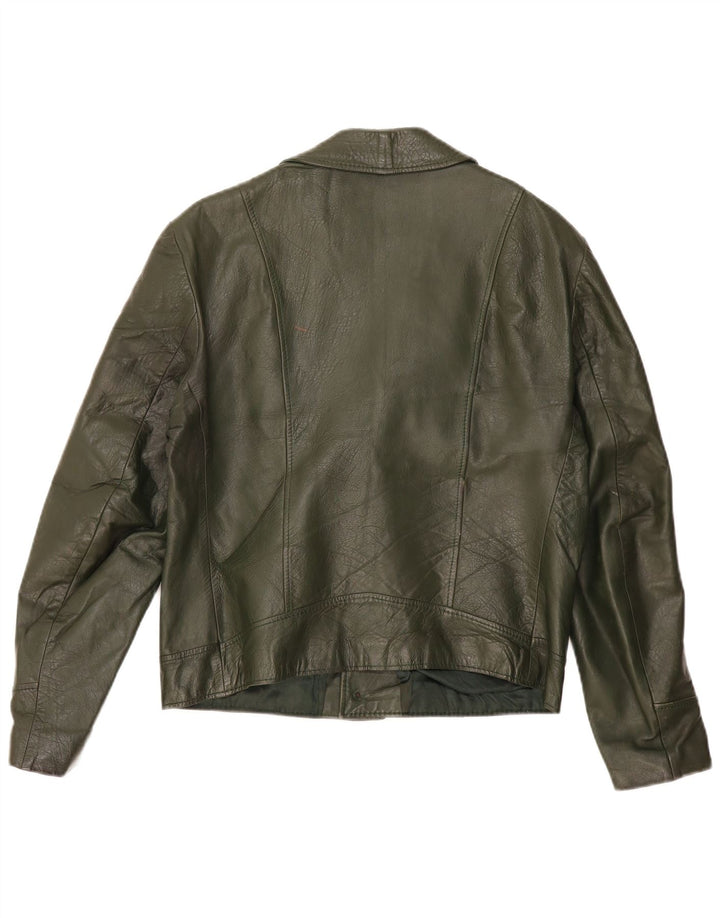 Męska kurtka skórzana w stylu vintage IT 52 XL Khaki