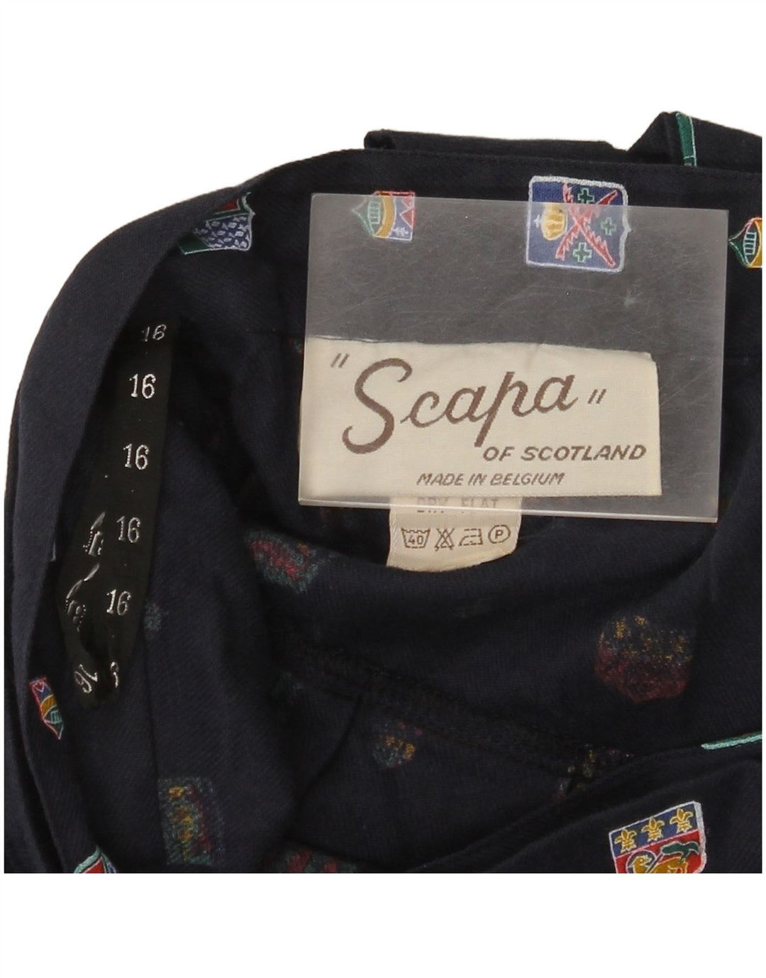 Rozkloszowana spódnica dziewczęca Scapa Maxi w abstrakcyjny wzór 15-16 lat W26 Granatowa