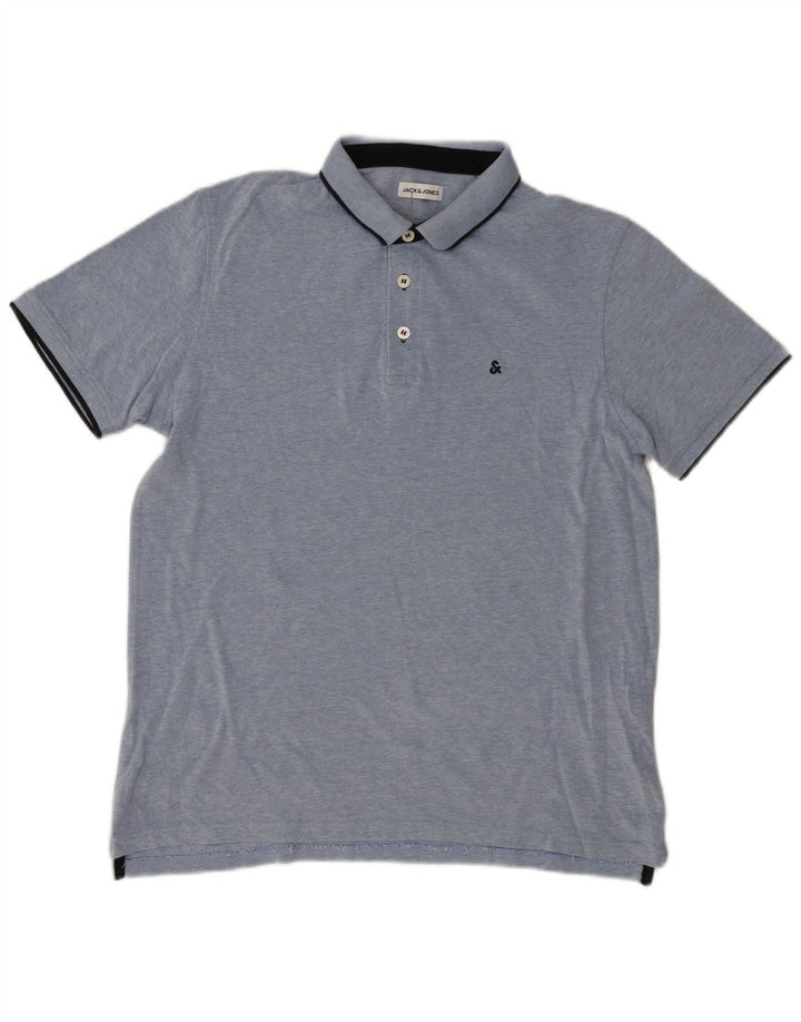 Męska koszulka polo Jack & Jones XL, niebieska, bawełniana