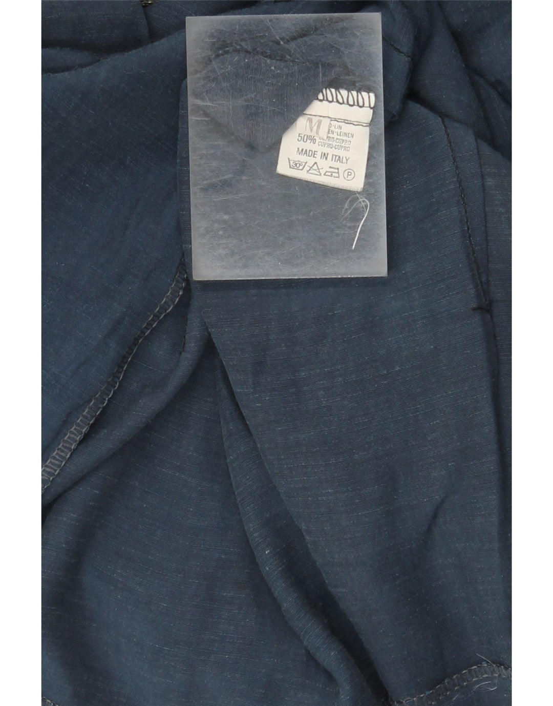 Vintage damska marynarka z krótkim rękawem, zapinana na 4 guziki, UK 12, średni granat