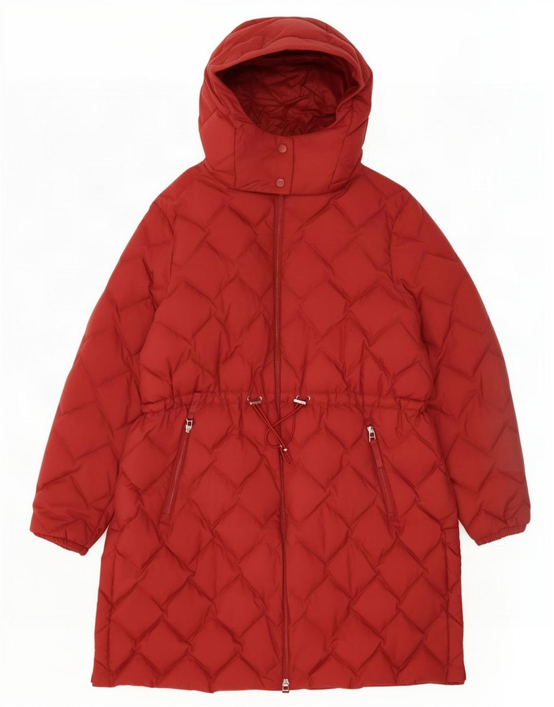 Marks & Spencer Damski ocieplany płaszcz z kapturem UK 22 3XL Czerwony poliamid