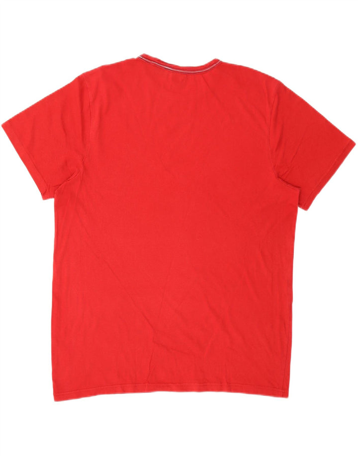 FILA Mens Graphic T-Shirt Top Large Red Cotton