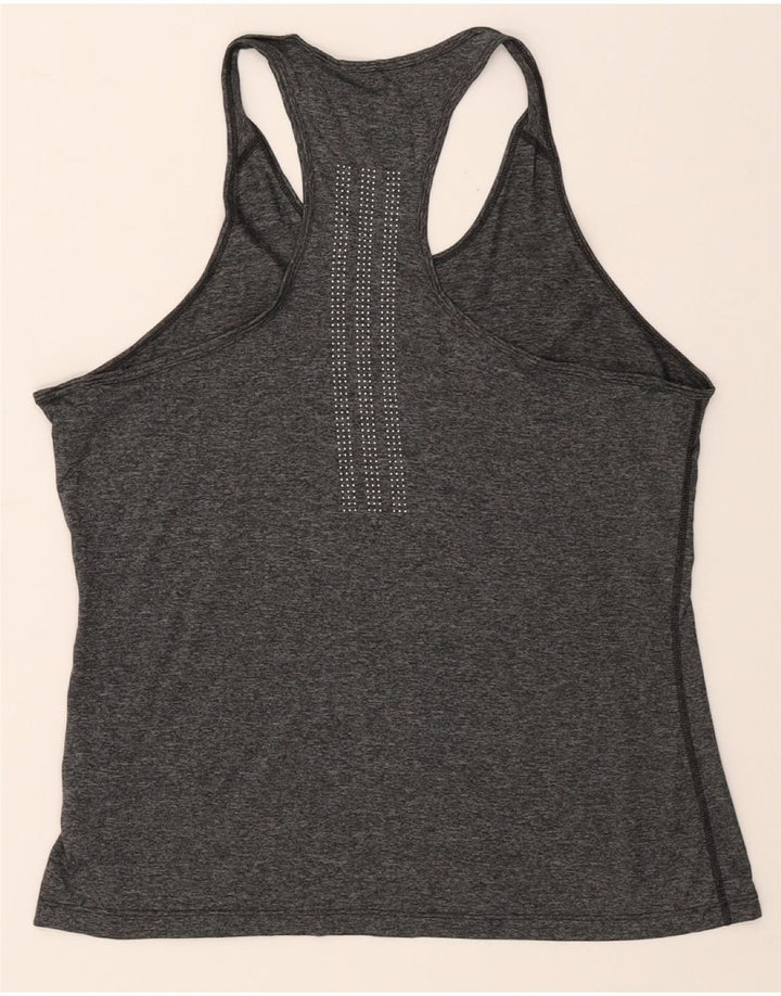 ADIDAS Womens Vest Top UK 16/18 Large Grey Polyester Vintage Adidas and Second-Hand Adidas from Messina Hembry 