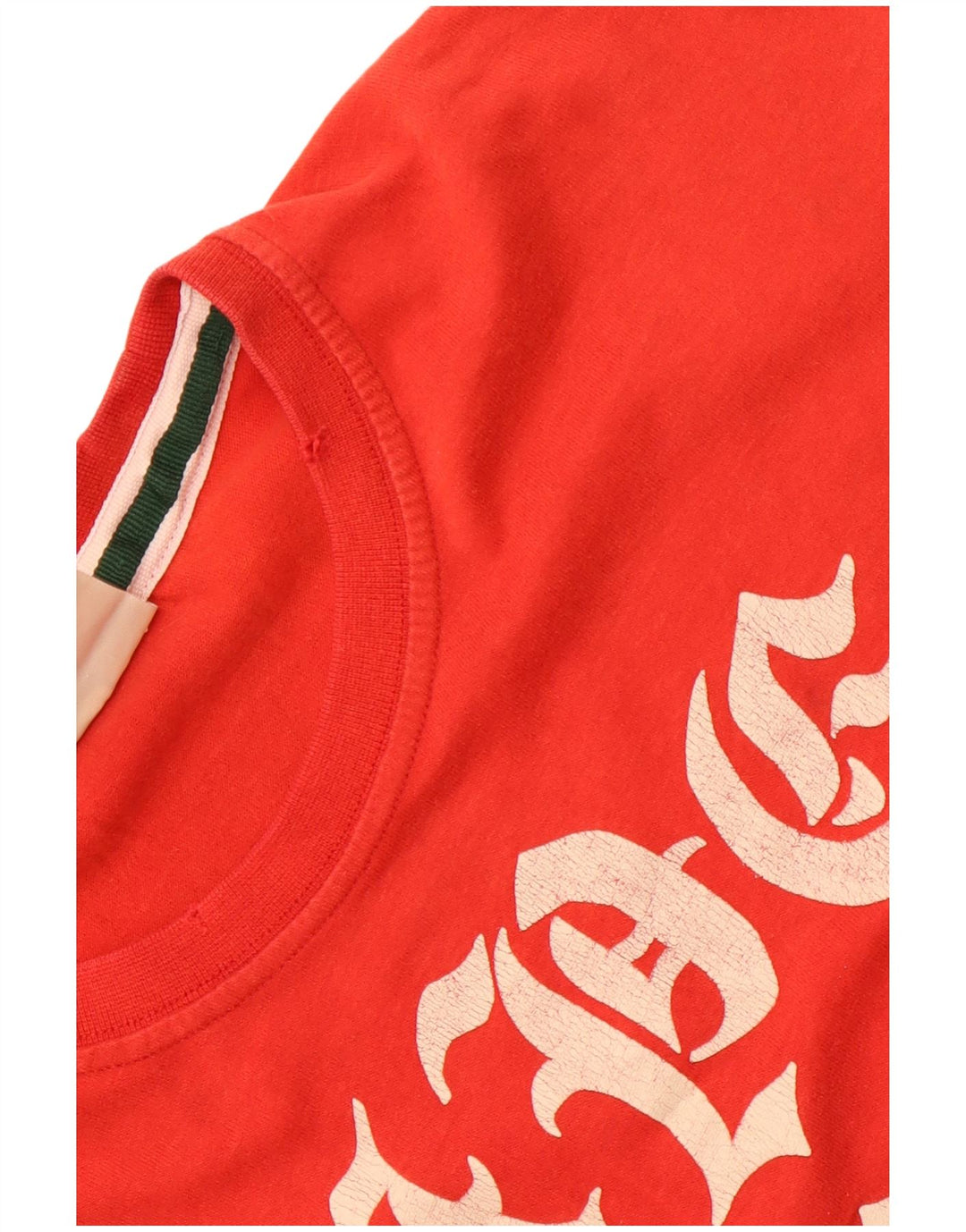 Damska koszulka z grafiką SUPERDRY Top UK 12, średnia czerwona bawełna