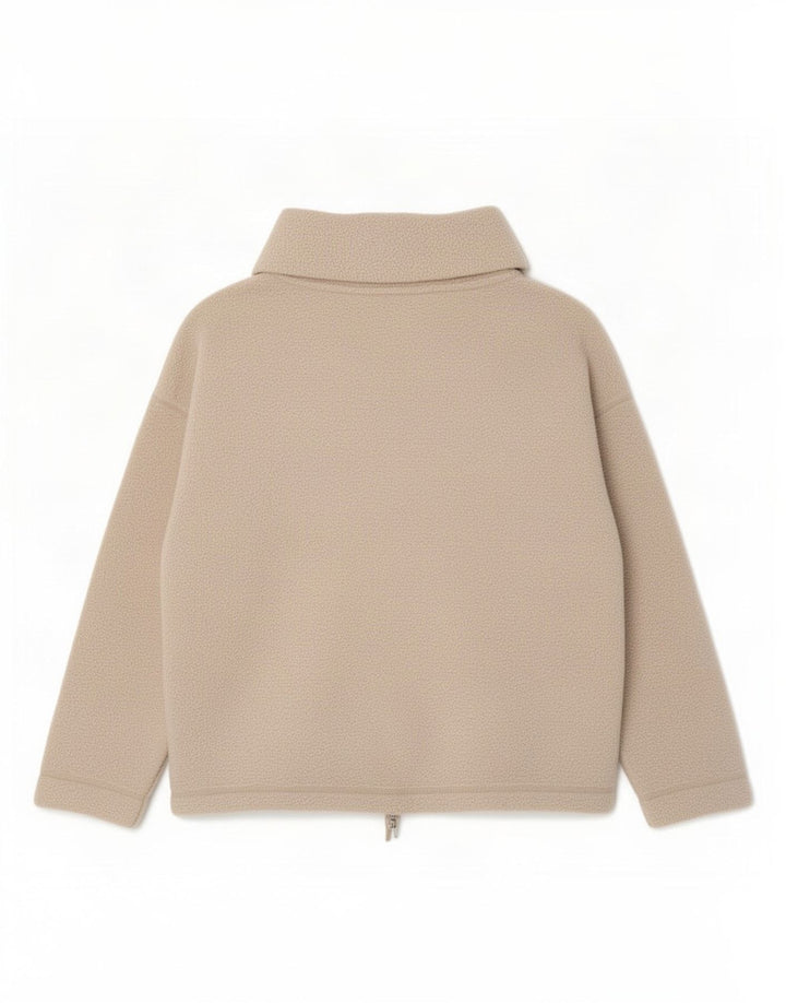 Marks & Spencer Damski sweter polarowy z okrągłym dekoltem, UK 14, średni beż