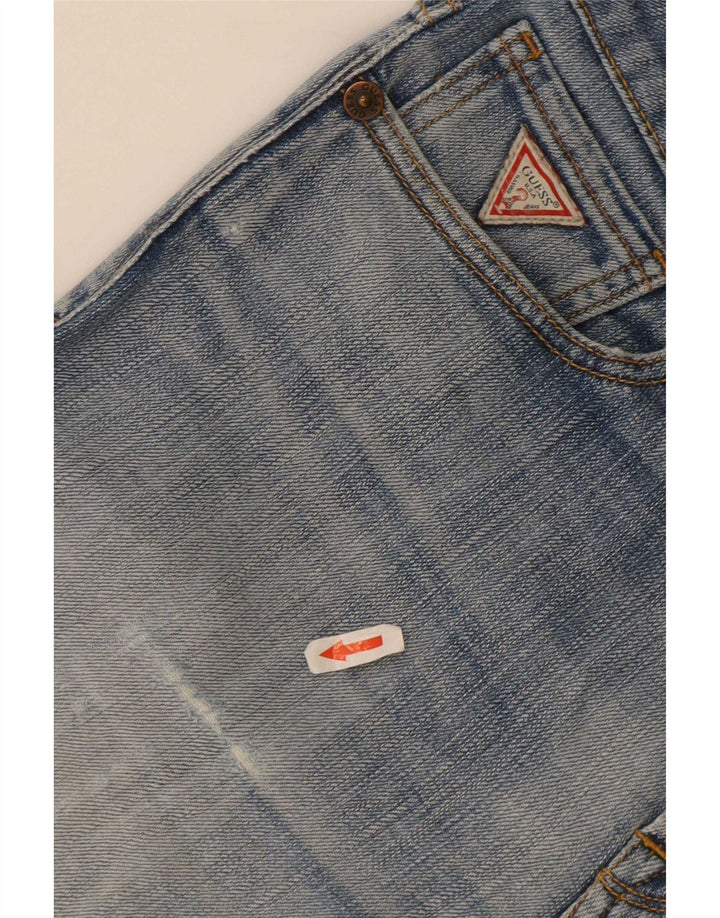 Guess Męskie Proste Dżinsy W32 L29 Niebieskie Bawełniane
