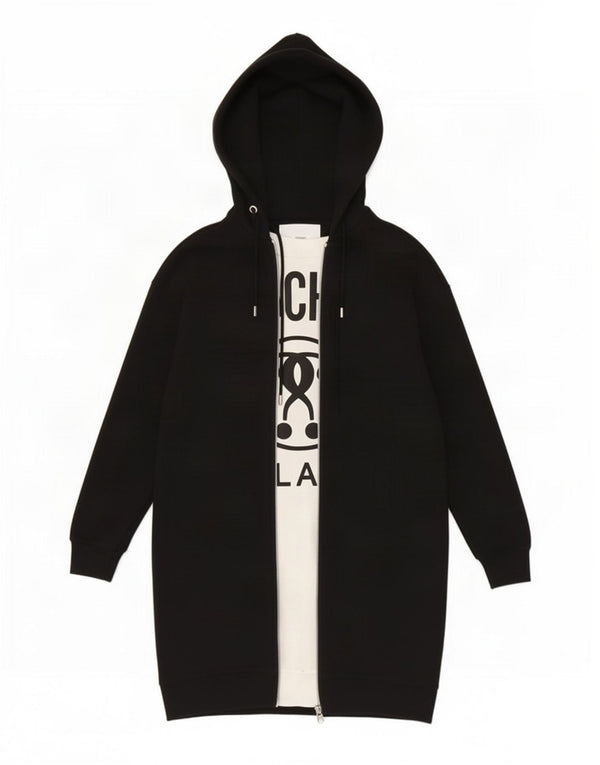 Damska sukienka oversize z długim rękawem i kapturem Moschino UK 6 XS czarna