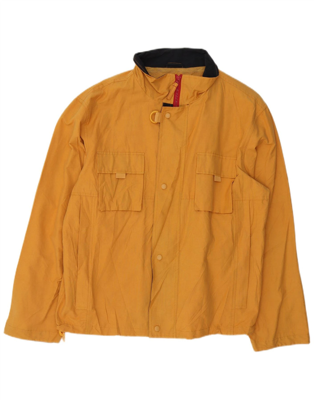 Męska kurtka przeciwdeszczowa Vintage UK 42 XL z żółtego nylonu