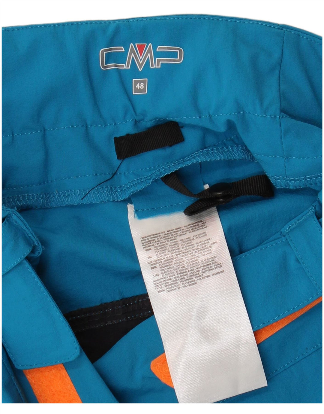 Męskie spodenki cargo CMP IT 48 Medium W32 Niebieski poliamid z blokami kolorów