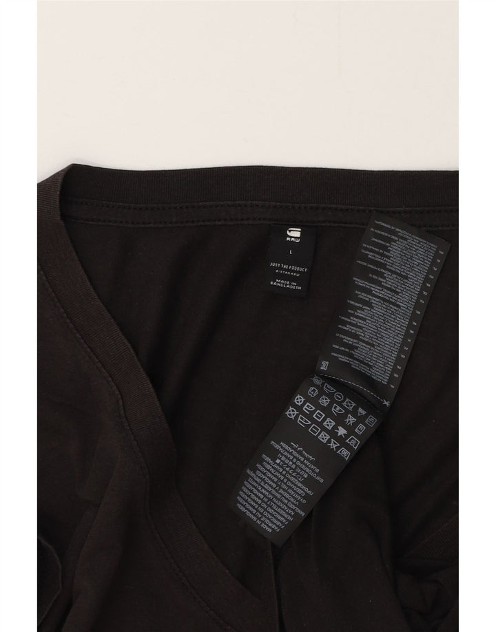 Męski T-shirt G-STAR, duży, czarny, bawełniany