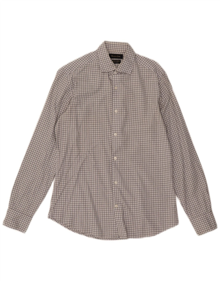 Koszula męska Massimo Dutti, mała, szara kratka