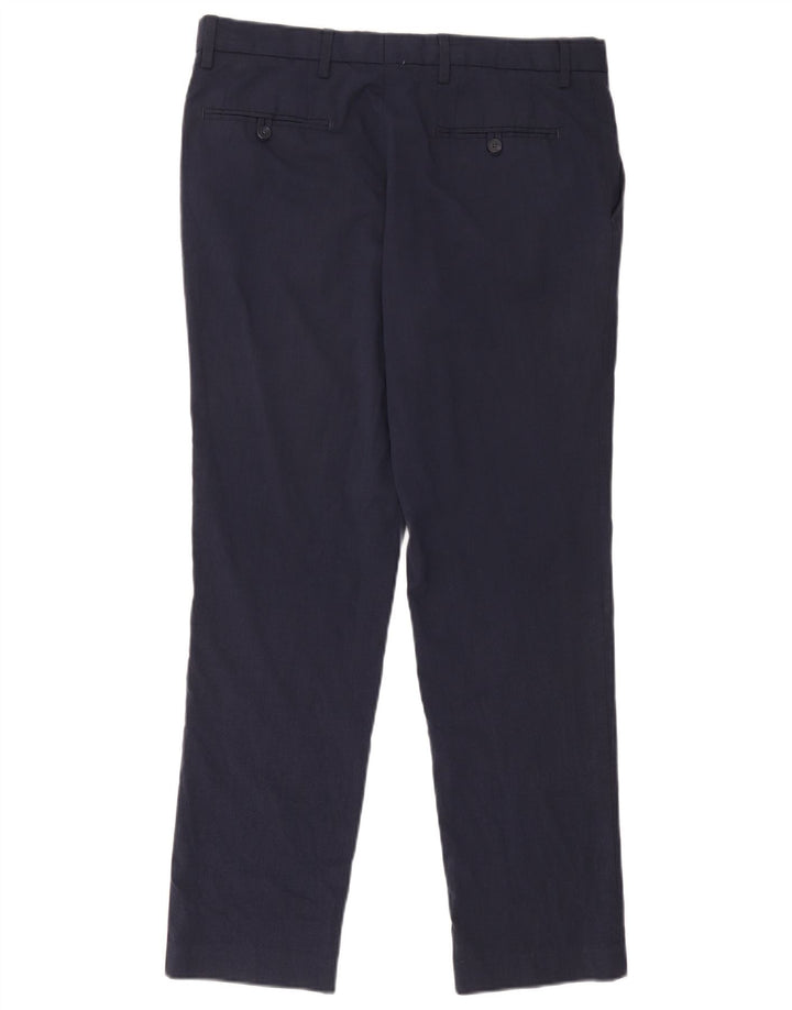 Męskie spodnie chino Marks & Spencer Slim Fit W34 L31 Granatowy poliester