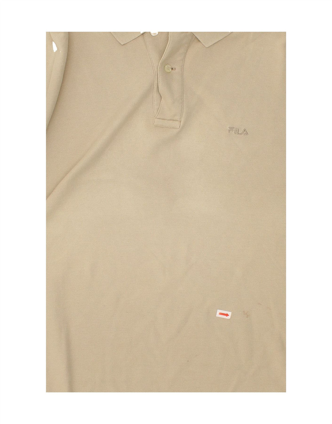 FILA Mens Polo Shirt IT 52 Large Beige Cotton Vintage Fila and Second-Hand Fila from Messina Hembry 