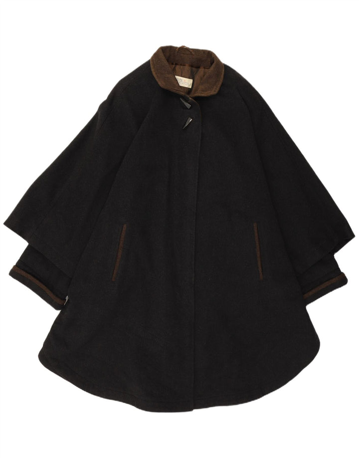 Płaszcz damski MADEMOISELLE Petite Poncho UK 20 2XL Szara dziewicza wełna