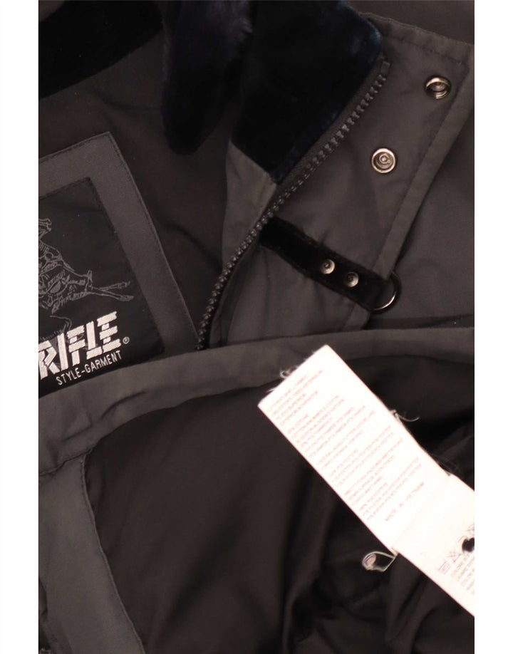 Kurtka męska Parka Rifle UK 40, duża, szara, bawełniana