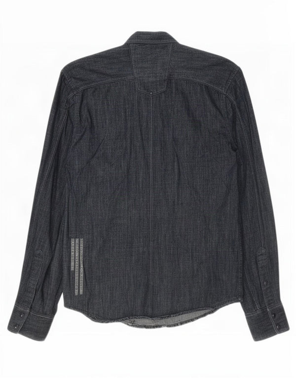 Męska koszula dżinsowa Jack & Jones, mała, granatowa, bawełniana