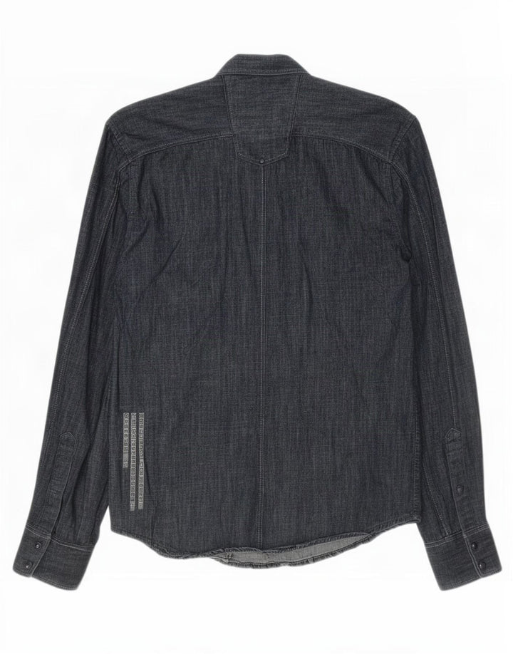 Męska koszula dżinsowa Jack & Jones, mała, granatowa, bawełniana
