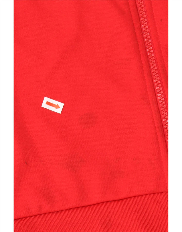 NIKE Mens Tracksuit Top Jacket Large Red Colourblock Polyester