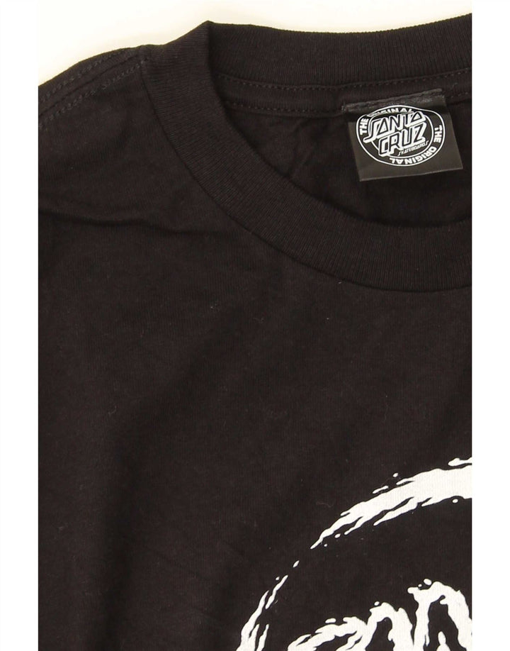 Męski T-shirt z grafiką Santa Cruz, średni czarny