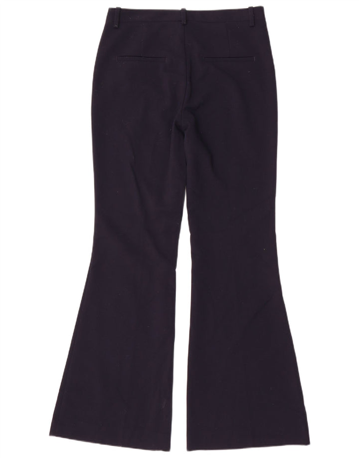 Spodnie damskie Zara Flare, małe, W26 L31, granatowe, poliestrowe