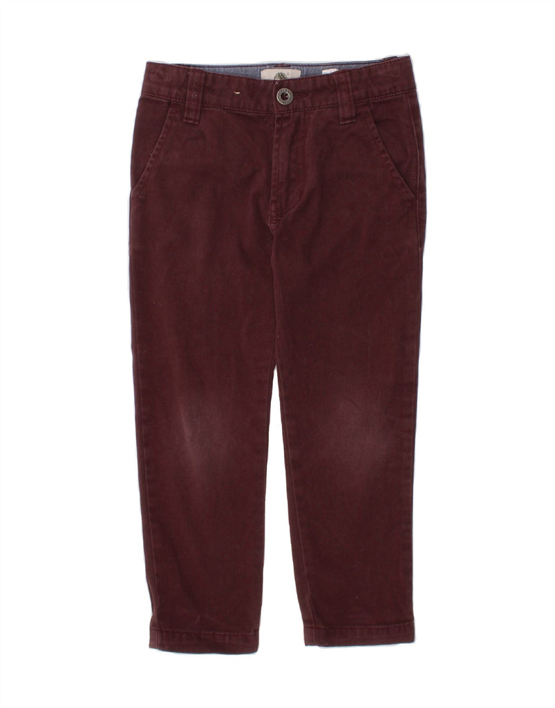 TIMBERLAND Boys Straight Chino Trousers 4-5 Years W21 L16 Burgundy Cotton Vintage Timberland and Second-Hand Timberland from Messina Hembry 