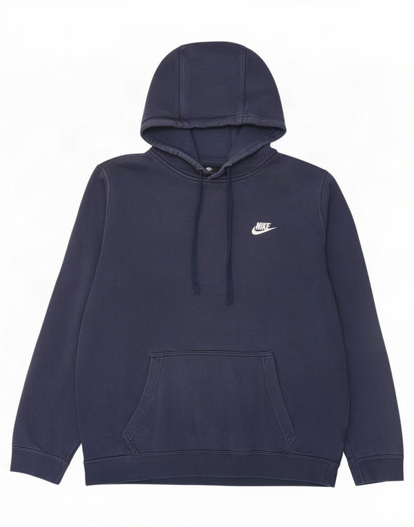 Męski sweter z kapturem Nike, duży, granatowy, bawełniany