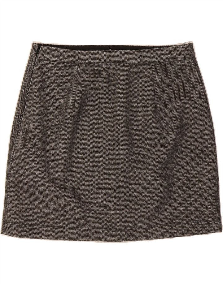 HOLLISTER Womens Mini Skirt Large W32  Grey Herringbone Polyester Vintage Hollister and Second-Hand Hollister from Messina Hembry 