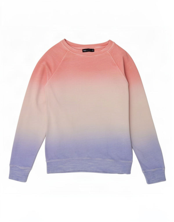 Damski sweter dresowy Marks & Spencer UK 10, mały, różowy, z blokami kolorów