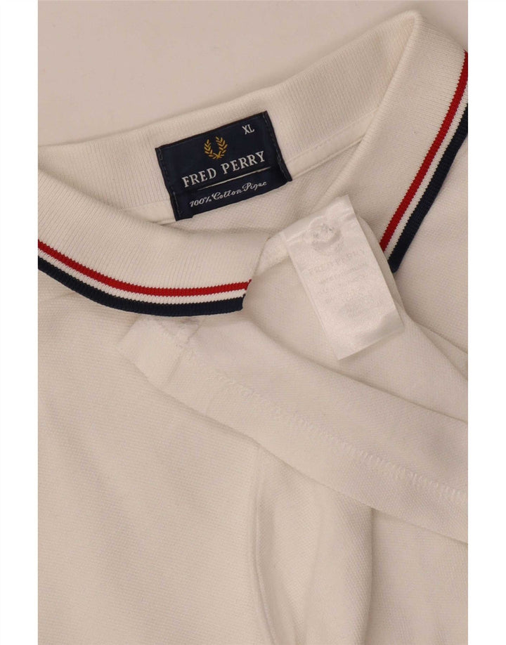 Męska koszulka polo Fred Perry XL, biała, bawełniana