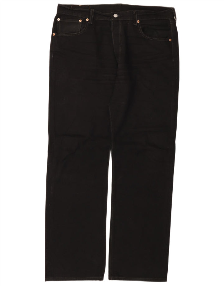 Męskie dżinsy Levi's 501 Straight W36 L32 Czarna bawełna