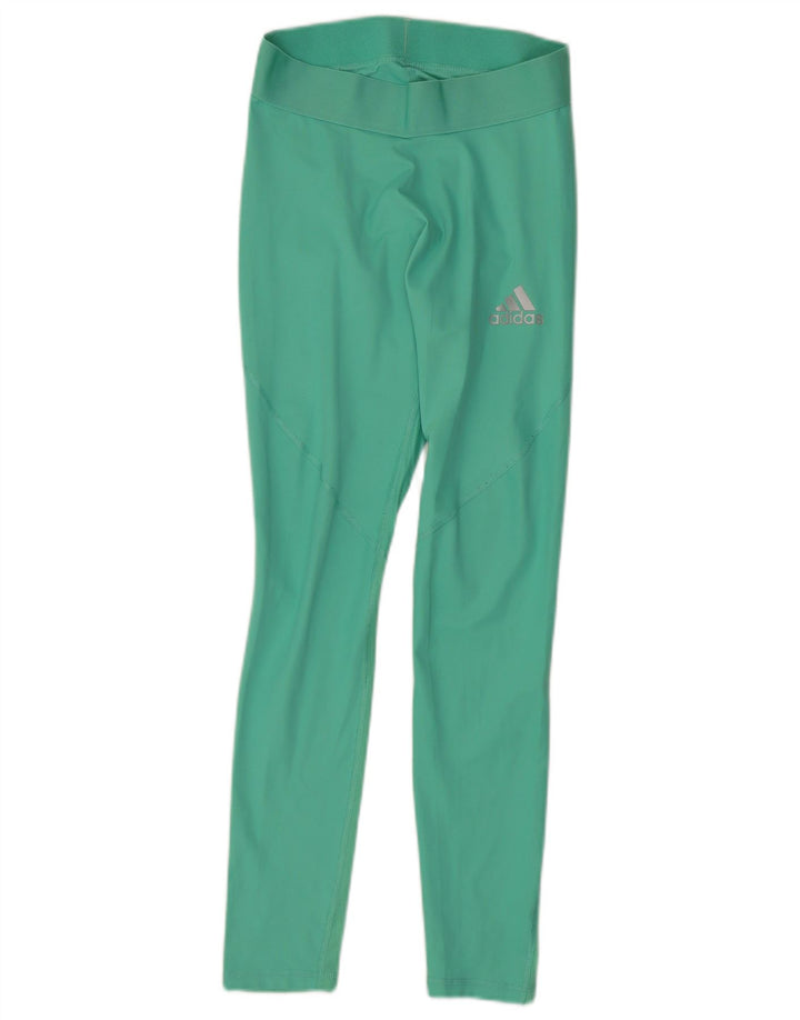 Legginsy Adidas Damskie Climacool UK 12 Średni Turkus