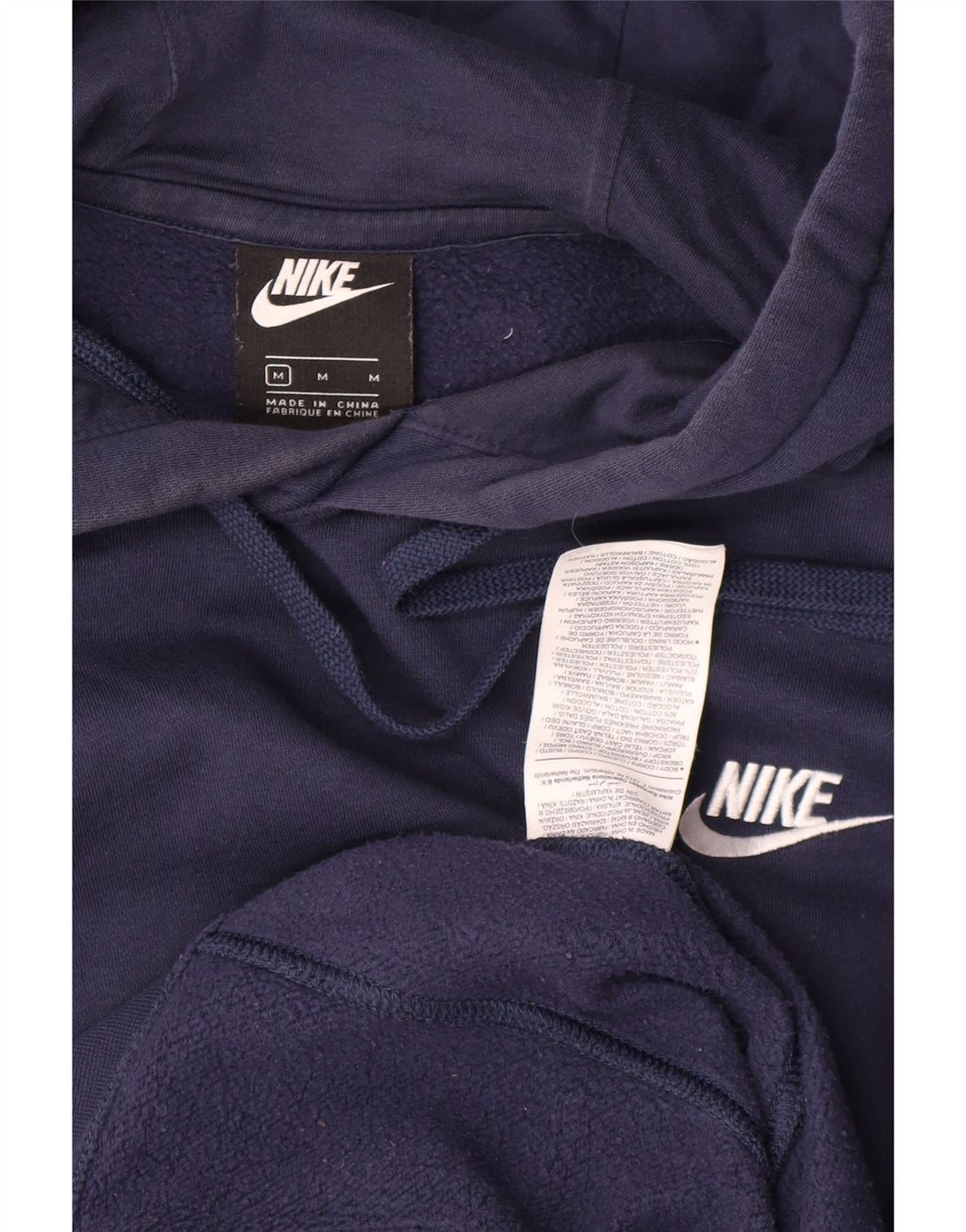 Męski sweter z kapturem Nike, średni granatowy, bawełniany