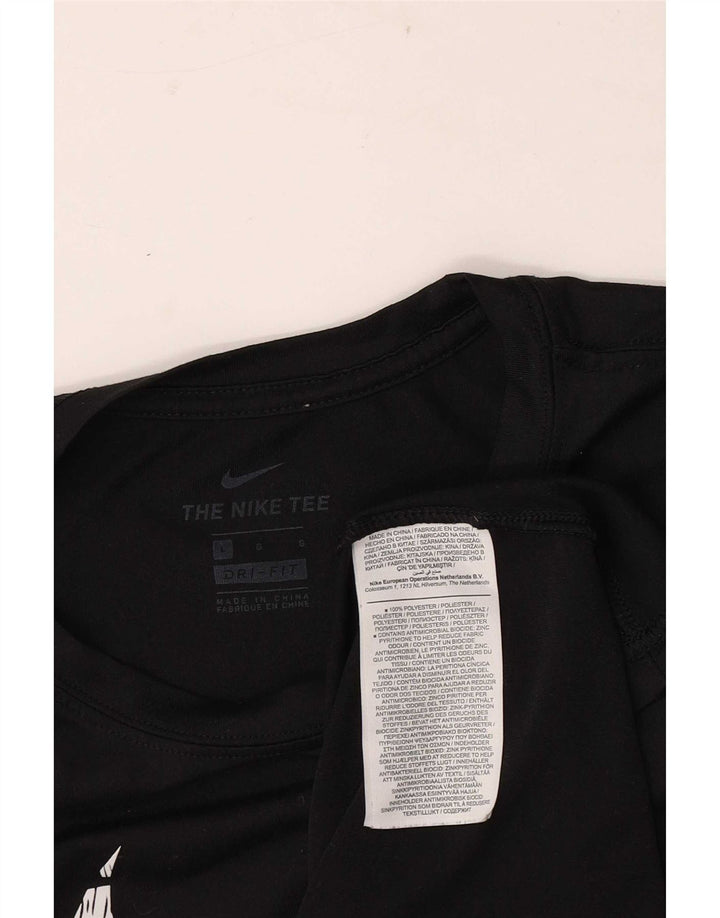 Damska koszulka Nike Dri Fit Regular Graphic Top UK 16, duży, czarny poliester