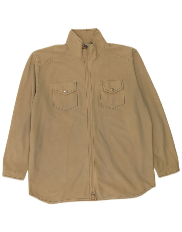 Diadora Mens Tracksuit Top Jacket Large Beige Polyester